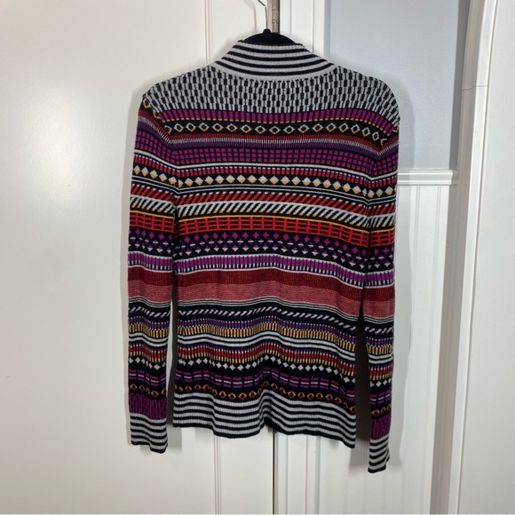 KRIMSON KLOVER Merino Wool Full Zip Cardigan Sweater Womens Size medium colorful - Picture 3 of 6